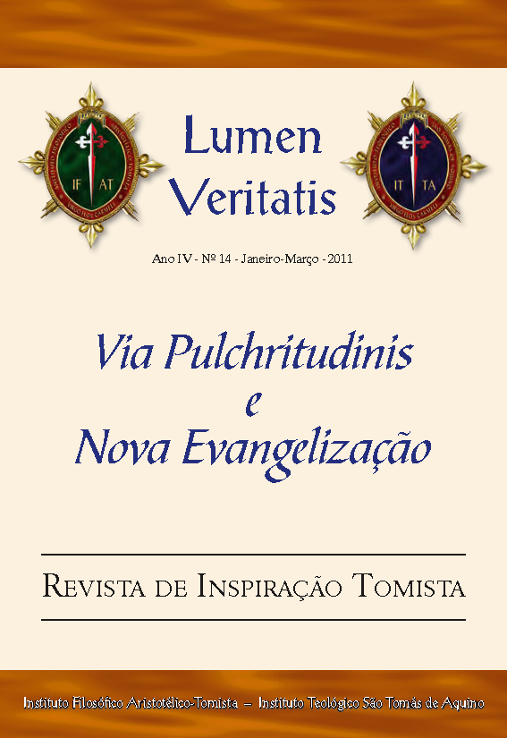 					View Vol. 4 No. 14 (2011): Via Pulchritudinis e Nova Evangelização
				
