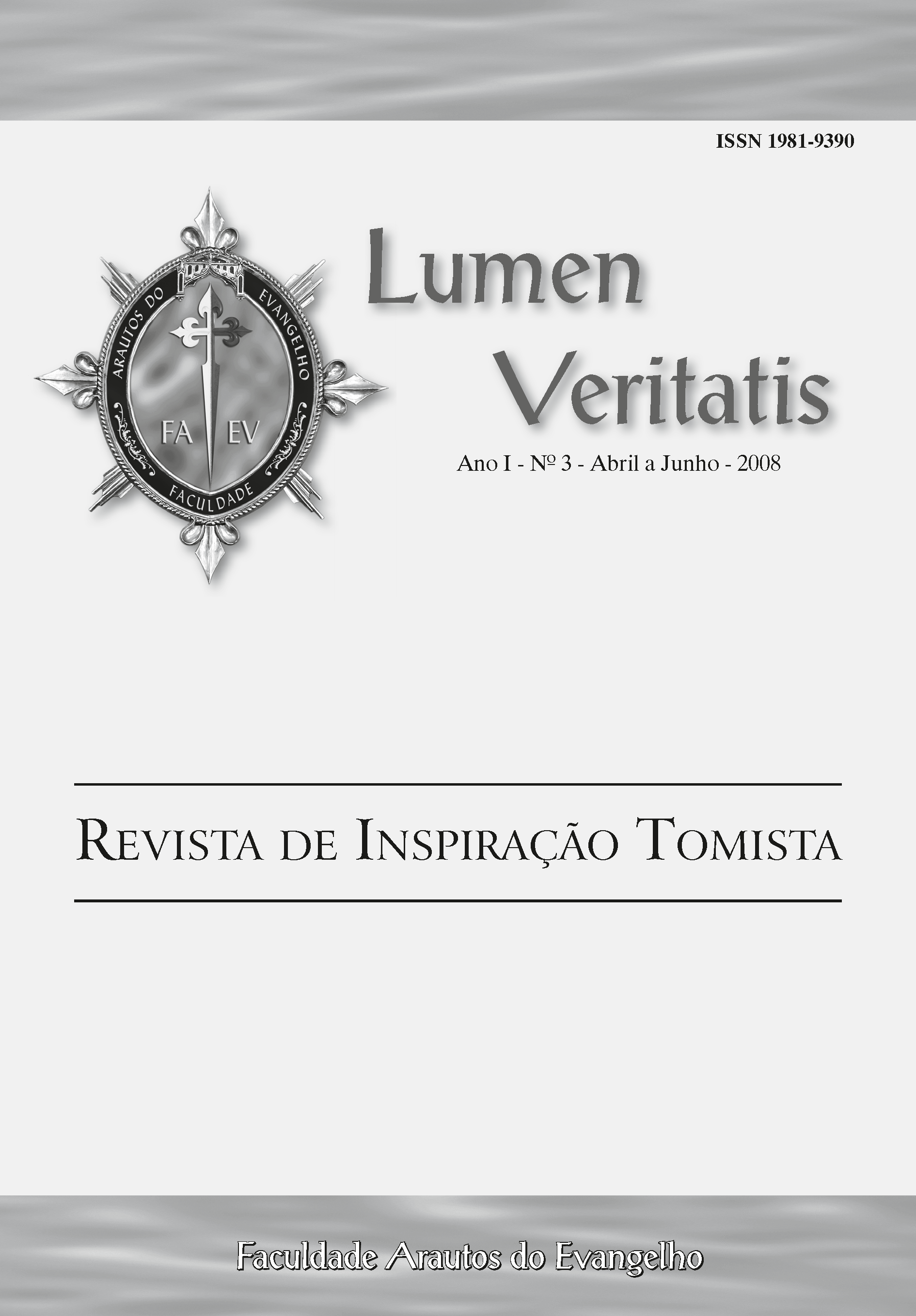 					Visualizar v. 1 n. 3 (2008): Lumen Veritatis - 3
				